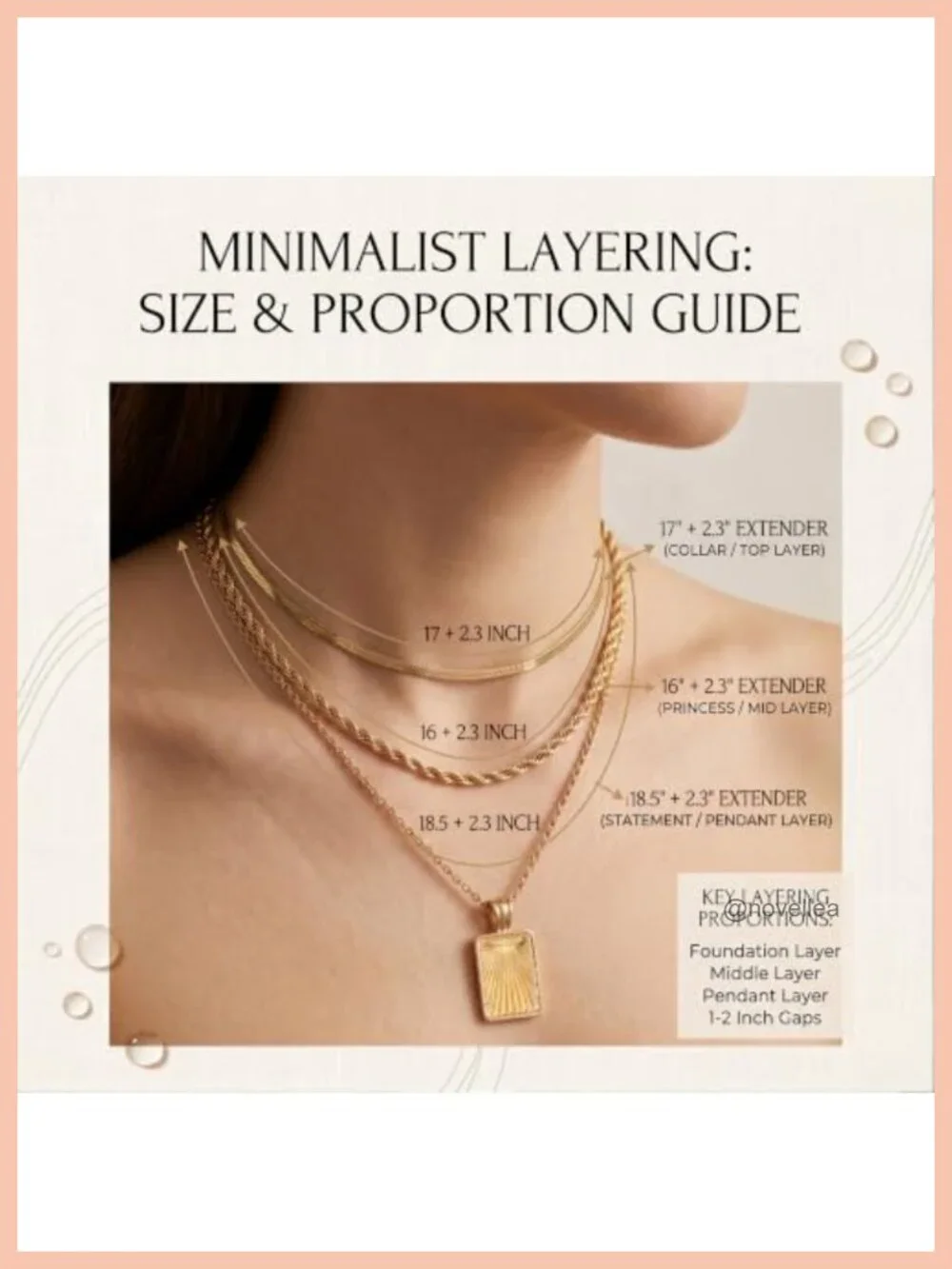 14K Gold Plated Layered Necklace & Bracelet Set Women Jewelry